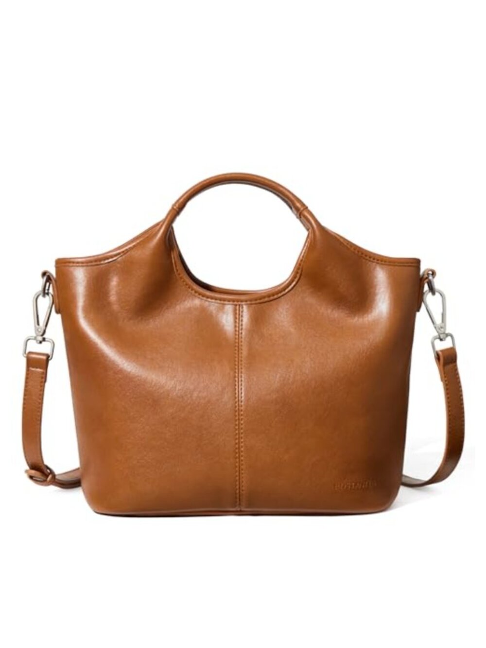 Leather Satchel Handbag Removable Strap Crossbody Purse